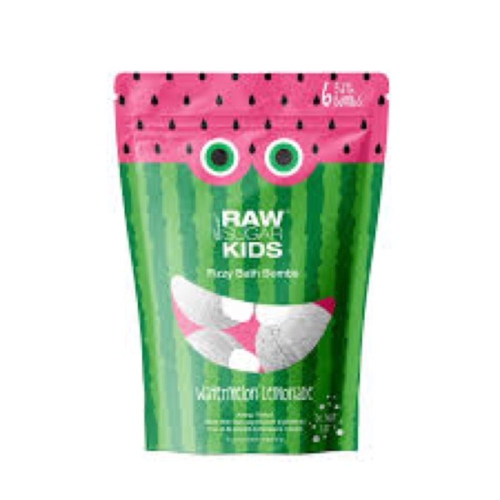 New RAW SEA KIDS Six Watermelon Lemonade Fizzy Bath Bombs